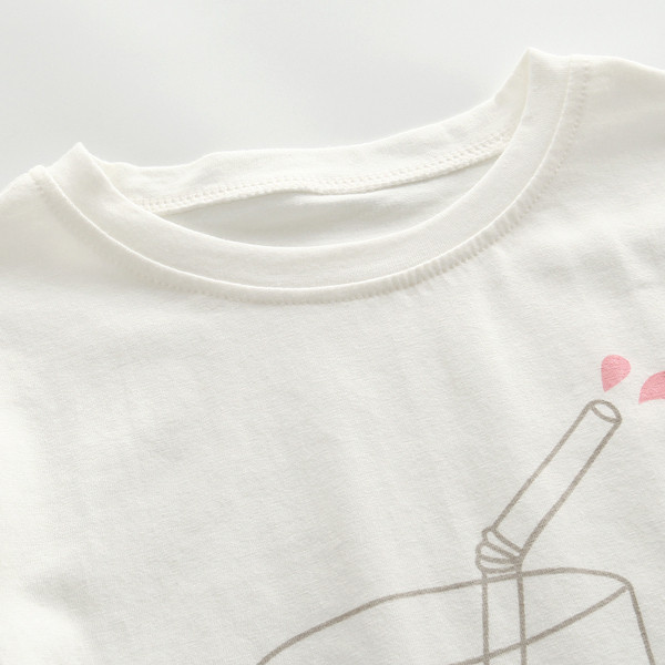 Tricou casual pentru copii cu aplicatie-pentru fete