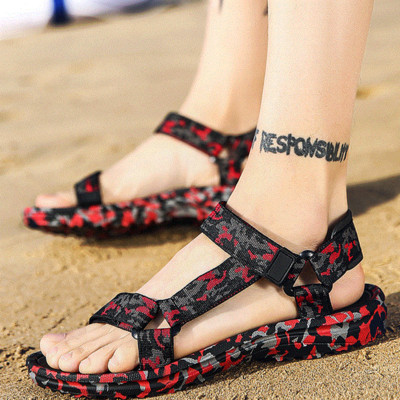 Sandale casual barbatesti in trei culori cu model de camuflaj