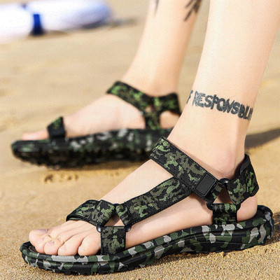 Sandale casual barbatesti in trei culori cu model de camuflaj