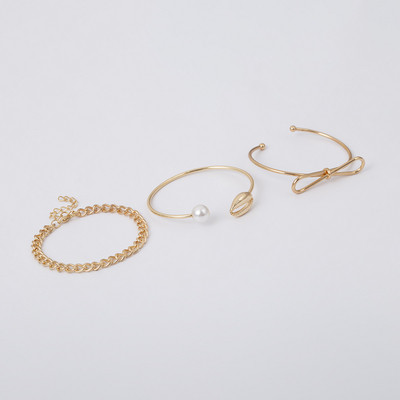 Set de trei brățări de damă din aur și argint