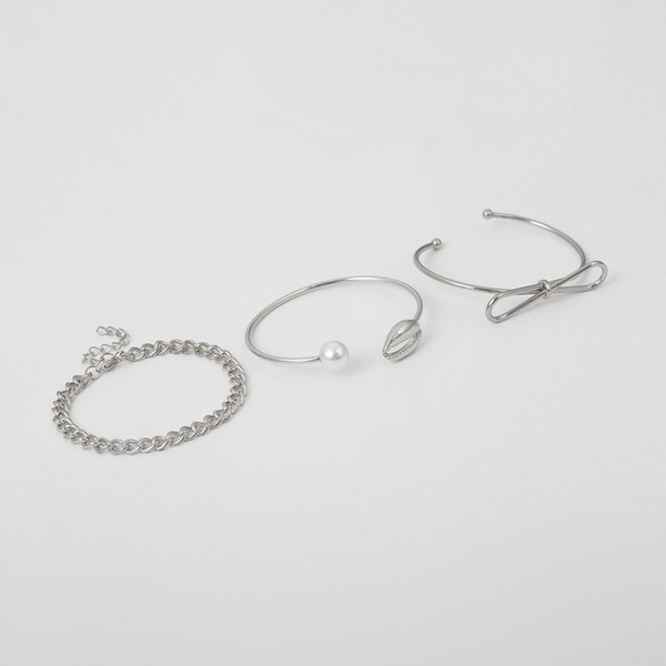 Set de trei brățări de damă din aur și argint