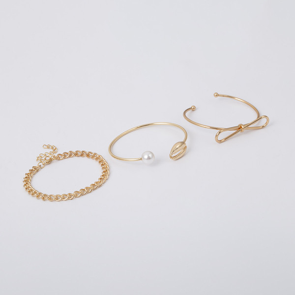 Set de trei brățări de damă din aur și argint