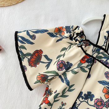 Rochie de dama cu model floral si bretele