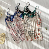 Top de damă din catifea cu model floral în mai multe culori