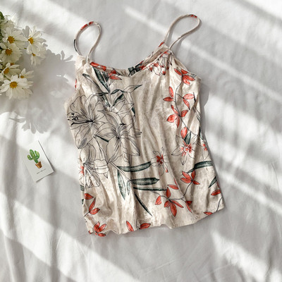 Top de damă din catifea cu model floral în mai multe culori