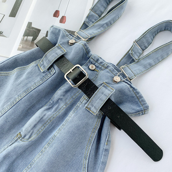 Blugi scurti casual de dama cu talie inalta si curea