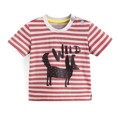 Tricou pentru copii cu nasturi si aplicatie-pentru baieti