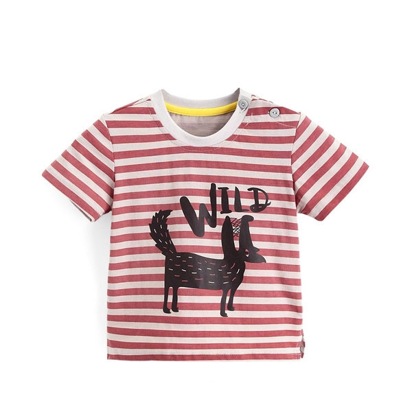 Tricou pentru copii cu nasturi si aplicatie-pentru baieti