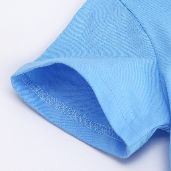 Tricou casual pentru copii in albastru cu aplicatii-pentru baieti