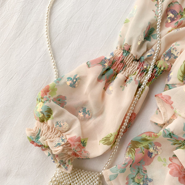 Cămașă de damă elegantă, decorată cu paiete și perle