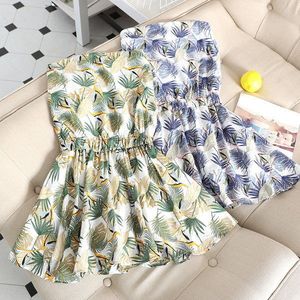 Casual Γυναικεία ολόσωμη φόρμα σε δύο χρώματα με floral σχέδια