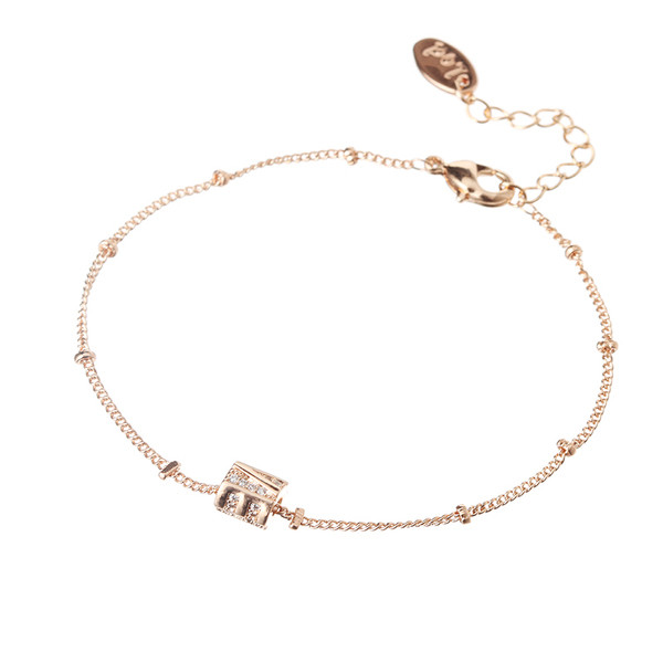 Brățară elegantă de damă în culoarea aurie cu pietre