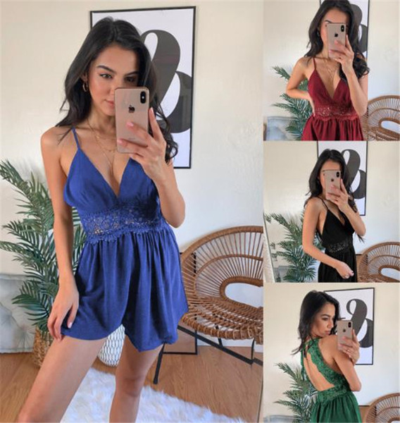 Salopeta de dama cu decolteu adanc si spate gol in mai multe culori