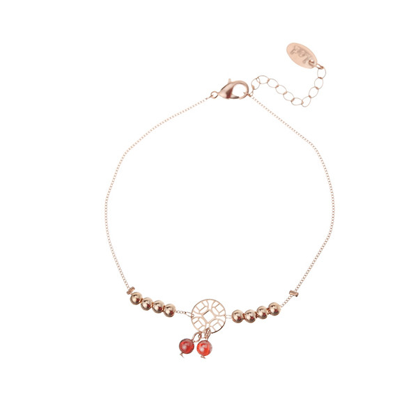 Bratara de dama de culoare aurie cu margele