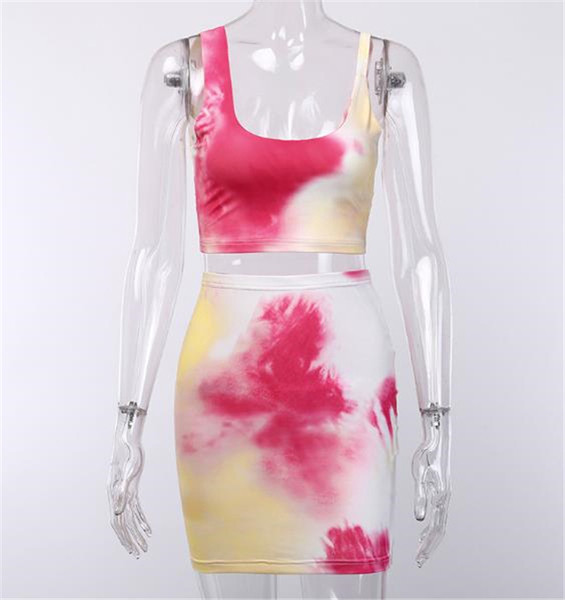 Set modern pentru femei din două părți cu model colorat