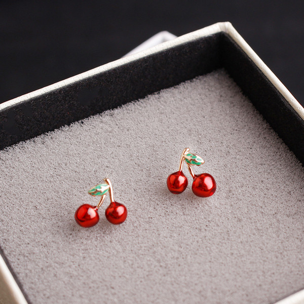 Cercei casual dama in rosu