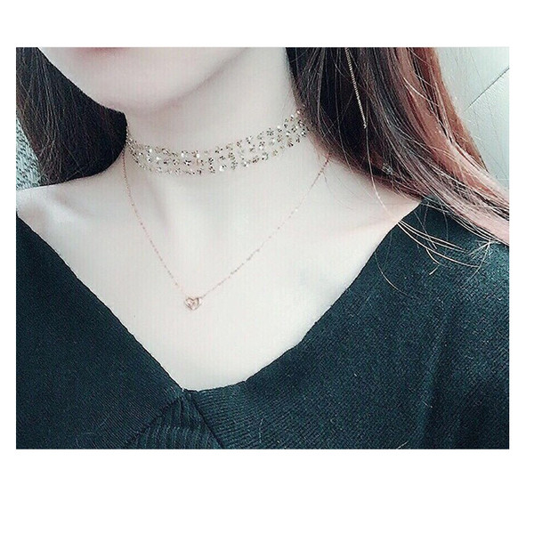 Colier modern de dama de culoare auriu si argintiu