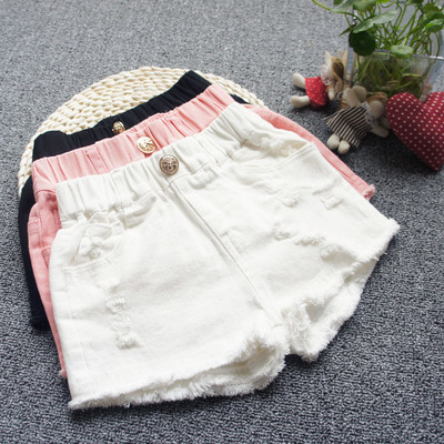 Children`s shorts in three colors for girls