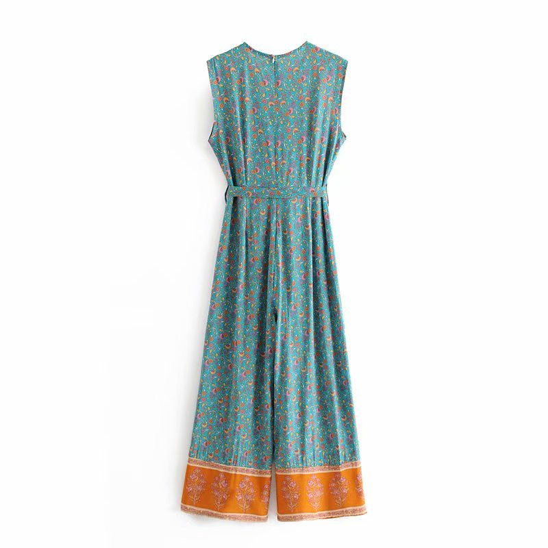 Salopetă casual cu bretele și legături în talie