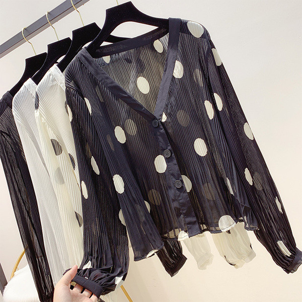 Cămașă elegantă de damă în alb și negru - două modele