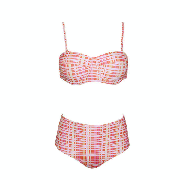 Costum de baie modern pentru femei din două piese cu bretele detașabile