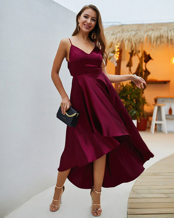 Rochie de dama eleganta cu bretele subtiri in doua culori