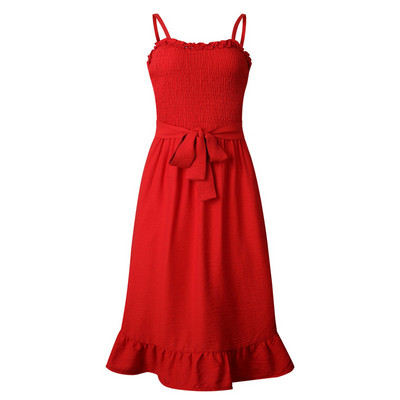 Rochie de dama cu panglica in trei culori