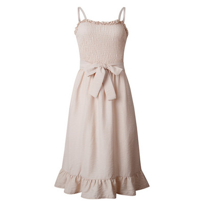 Rochie de dama cu panglica in trei culori