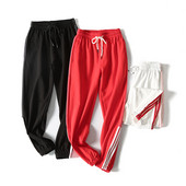 Pantaloni sport cu talie elastica in trei culori