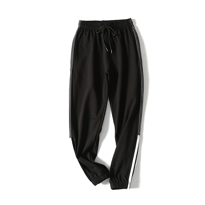 Pantaloni sport cu talie elastica in trei culori