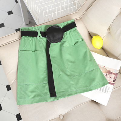 Fusta scurta dama casual cu centura si buzunare in mai multe culori