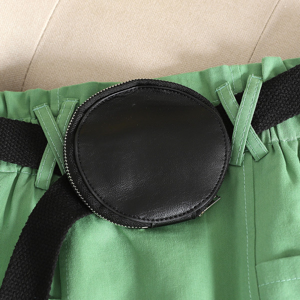 Fusta scurta dama casual cu centura si buzunare in mai multe culori