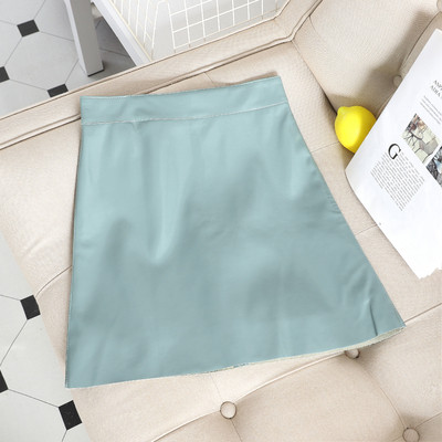 Fusta de dama actuala din piele ecologica cu fermoar in mai multe culori