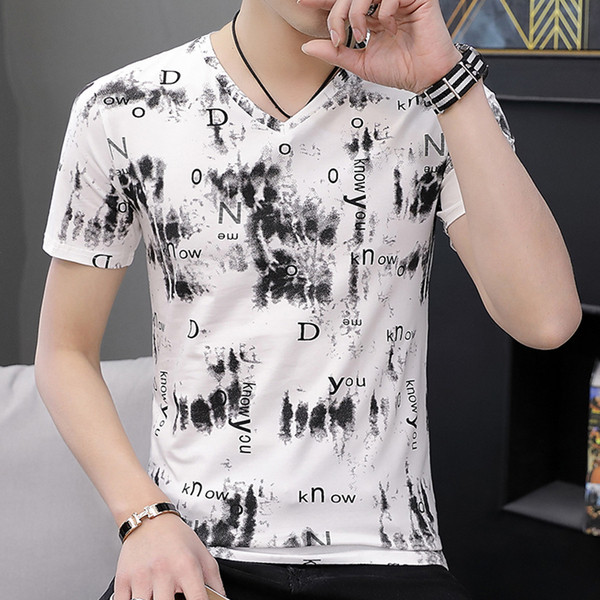 Tricou modern pentru bărbați în trei culori cu inscripții