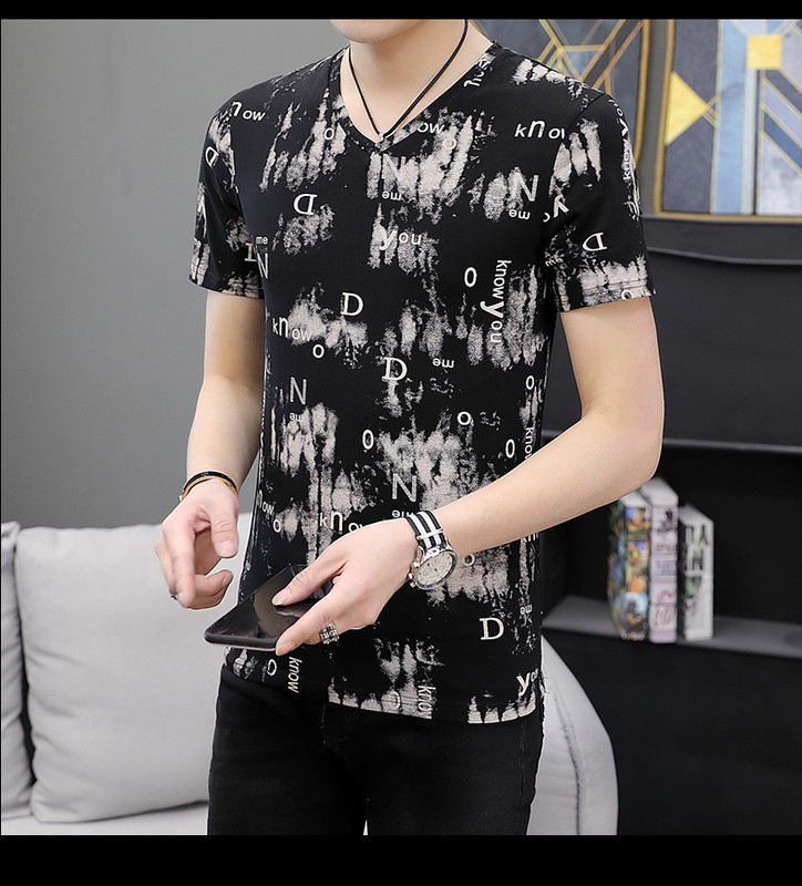 Tricou modern pentru bărbați în trei culori cu inscripții