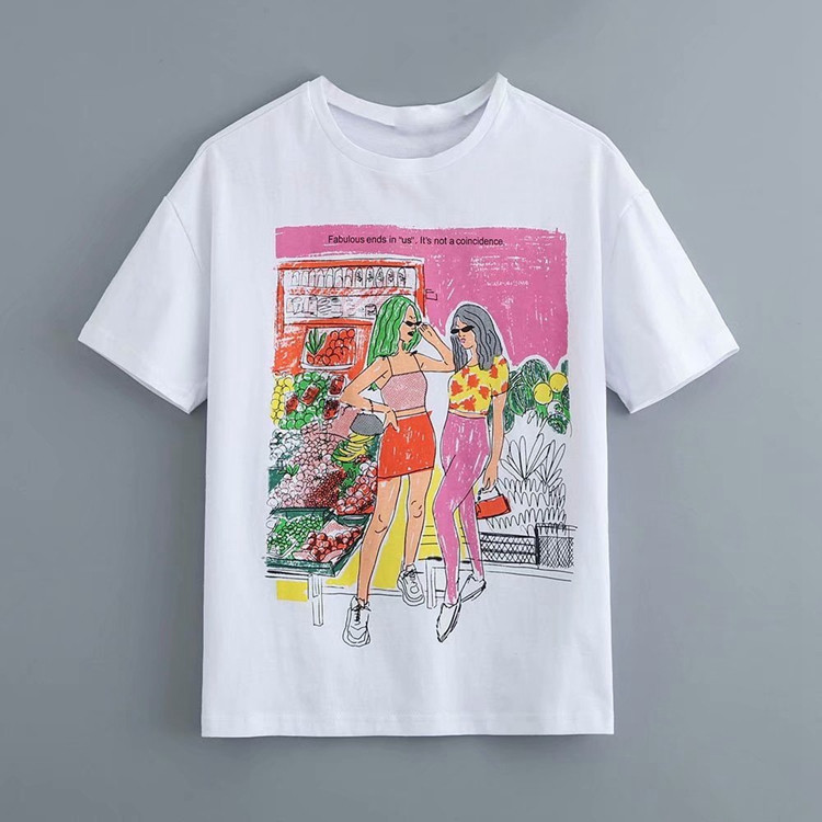Tricou dama cu aplicatie si maneci scurte