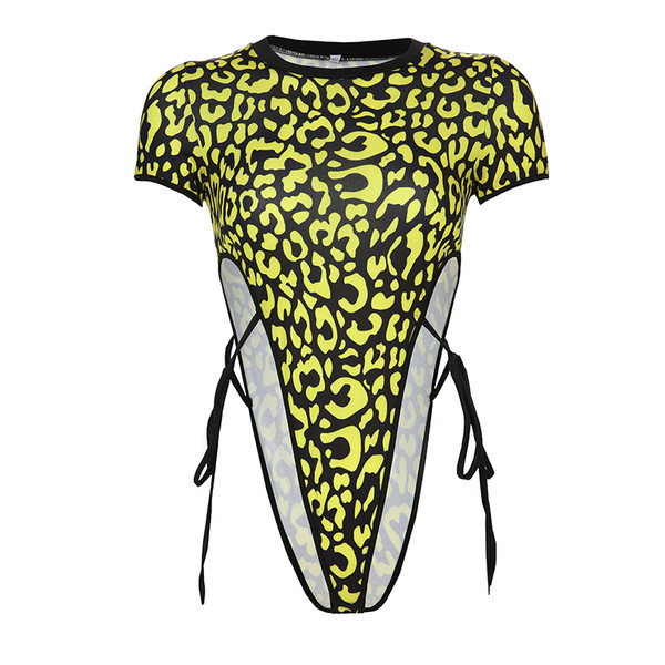 Body de dama croi model nou cu model leopard si cravate