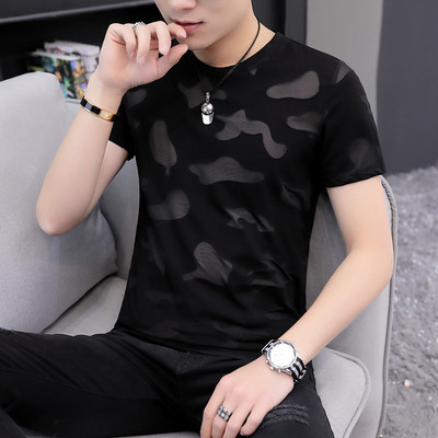 Нов модел мъжка тениска в няколко цвята с О-образно деколте