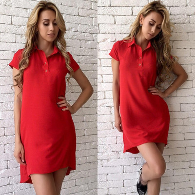 Rochie casual de dama cu maneci scurte in trei culori