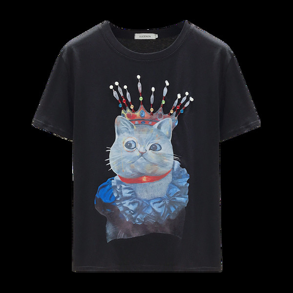 Tricou dama model nou cu imprimeu alb-negru