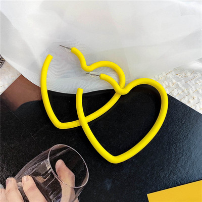 Cercei de damă în formă de inimă în patru culori