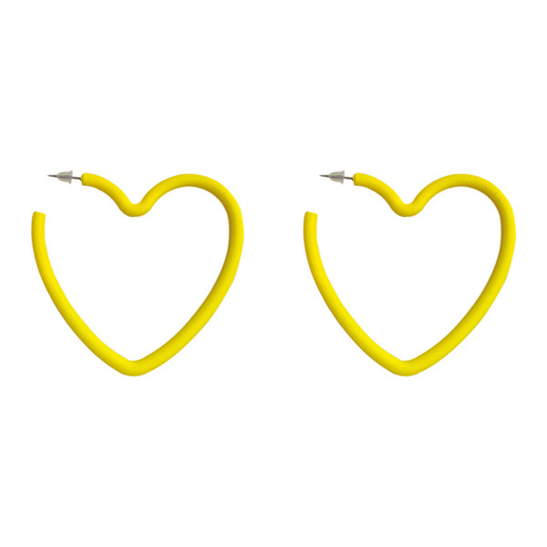 Cercei de damă în formă de inimă în patru culori