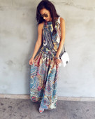 Rochie lunga de dama colorata model NOU