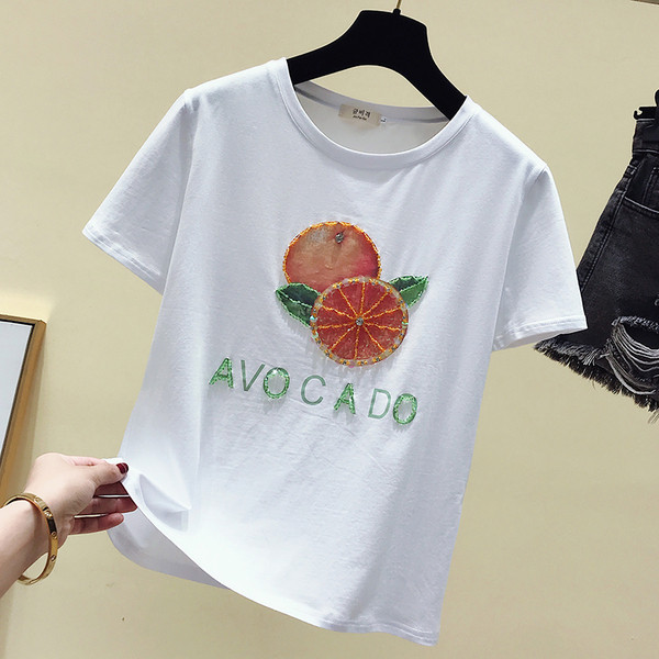 Tricou de dama modern cu aplicatie si inscriptie in mai multe culori