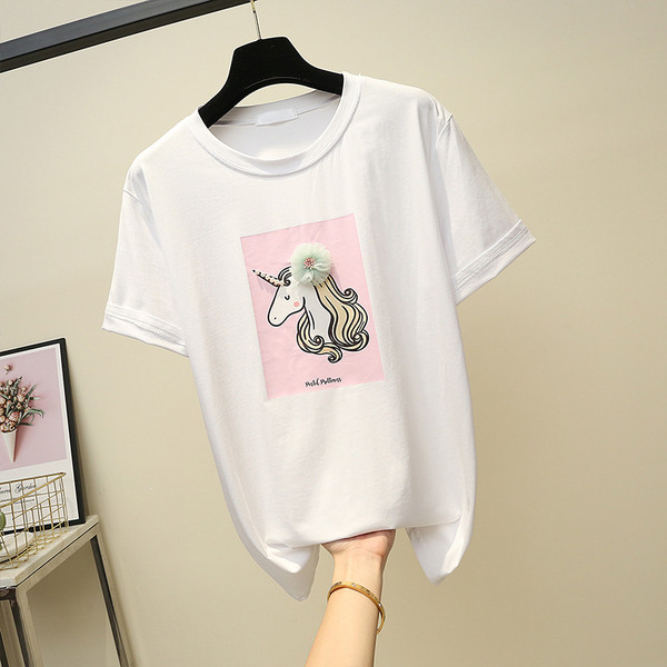 Tricou casual dama cu unicorn in diferite culori