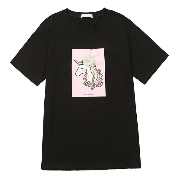Tricou casual dama cu unicorn in diferite culori