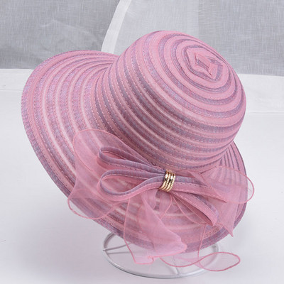 Модерна дамска шапка с панделка в няколко цвята