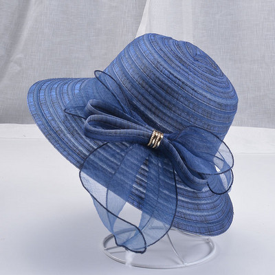 Модерна дамска шапка с панделка в няколко цвята