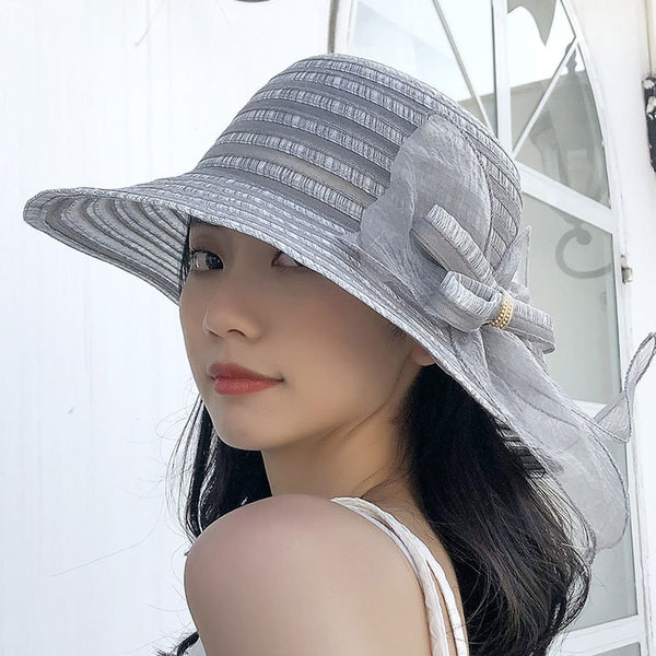 Модерна дамска шапка с  панделка в няколко цвята