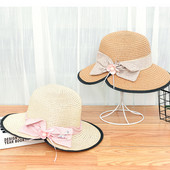 Дамска лятна шапка с панделка в няколко цвята